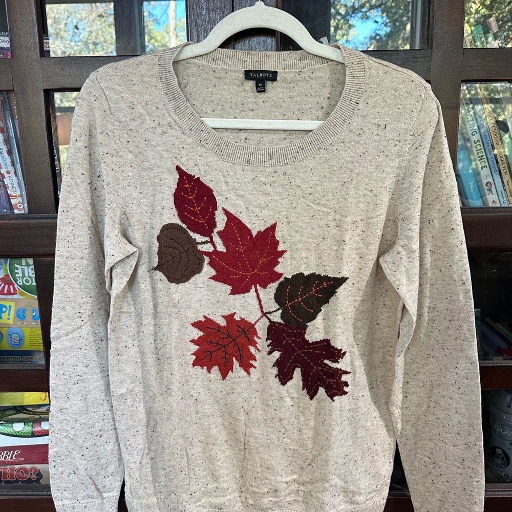 Talbots Beige Speckled Autumn Sweater
